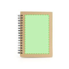 Libreta de anillas ecológica con tapas de cartón reciclado 11,6x15,3 cm | En la portada | 80 x 130