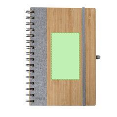 Libreta de bambú con anillas y cierre elástico | Area 2 | 60 x 100