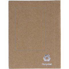 Libreta de bolsillo de material reciclado con bolígrafo 11x8,5 cm | Trasero | 50 x 70