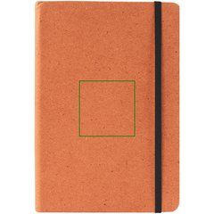 Libreta Cuero A5 Reciclado 80H Rayadas | Frontal | 55 x 55