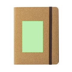 Libreta ecológica de corcho con cargador inalámbrico integrado 17,5x22,5 cm | Centrado en la portada | 80 x 120