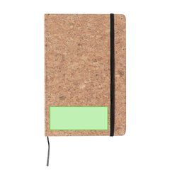 Libreta ecológica de corcho natural personalizable 14x21 cm | En la cara principal, parte inferior | 100 x 40