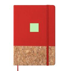 Libreta ecológica de corcho y polipiel 14,7x21 cm | Centrado en la parte superior | 30 x 30