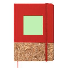 Libreta ecológica de corcho y polipiel 14,7x21 cm | Centrado en la parte superior | 70 x 70