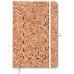 Libreta ecológica de corcho y portabolígrafo 14,5 x 21 cm | Frontal | 70 x 149