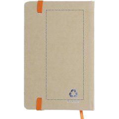Libreta ecológica de material reciclado 14 x 9 cm | Trasero | 50 x 120