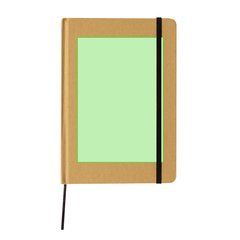 Libreta ecológica personalizable con portada rígida de cartón natural 14,7x21 cm | Sobre toda la portada | 110 x 160