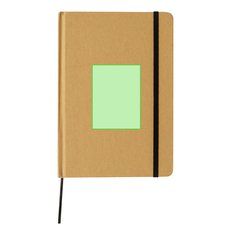 Libreta ecológica personalizable con portada rígida de cartón natural 14,7x21 cm | Sobre toda la portada | 60 x 80