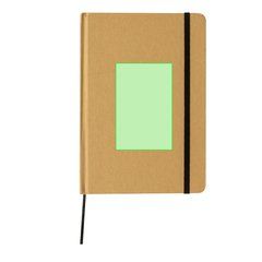 Libreta ecológica personalizable con portada rígida de cartón natural 14,7x21 cm | Sobre toda la portada | 65 x 100