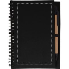Libreta ecológica con tapa natural de materiales reciclados con bolígrafo 18x13 cm | Pantalla Frontal | 90 x 160