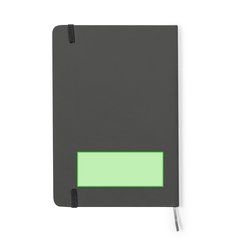 Libreta para notas a una raya 14,7 x 21 | En la cara principal, parte inferior | 30 x 45