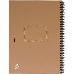 Libreta de papel reciclado con bolígrafo biodegradable 26x19 cm | BACK NOTEBOOK | 80 x 50