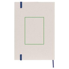 Libreta tamaño A5 cartón reciclado | Trasera | 70 x 150