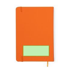Libreta tipo moleskine con elástico | En la contraportada de la libreta | 100 x 40