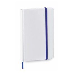 Libreta de bolsillo publicitaria de cartón 9 x 14 cm Blanco / Azul