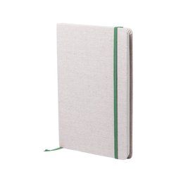 Libreta ecológica con tapa de algodón 14 x 21 cm Verde