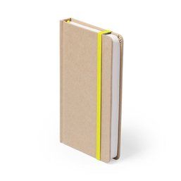 Libreta ecológica personalizada con portada rígida 14,7x21 cm Amarillo