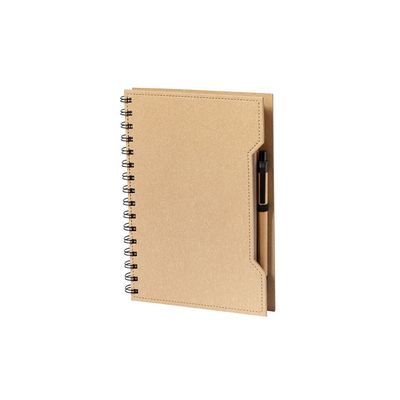 Libreta reciclada con notas adhesivas y bolígrafo Natu