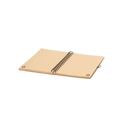 Libreta de bambú con anillas y cierre elástico