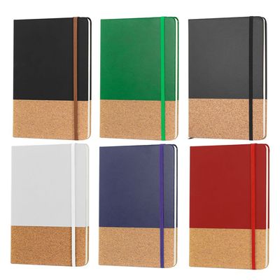 Libreta A5 PU y Corcho 96H Lisas