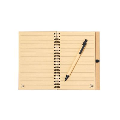 Libreta corcho con bolígrafo reciclado