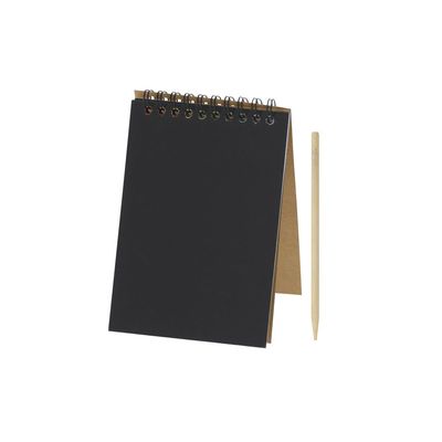 Libreta con hojas negras