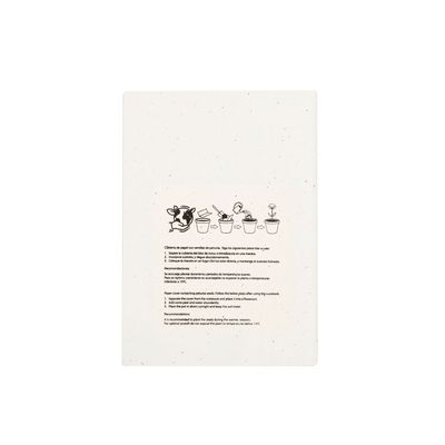 Libreta de papel con semillas
