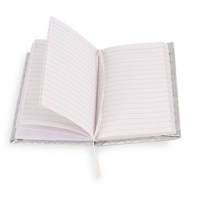Libreta Plateada con Corazones 60H