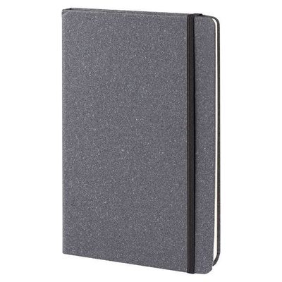 Libreta Cuero A5 Reciclado 80H Rayadas Negro