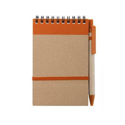 Libreta ecológica y boli de cartón reciclado 9,7x14,4 cm Nara