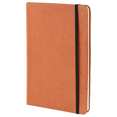 Libreta Cuero A5 Reciclado 80H Rayadas Marrón
