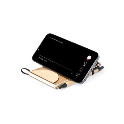 Libreta de corcho con soporte para smartphone