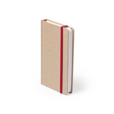 Libreta ecológica de portada rígida y marcapáginas a juego 9,4cm x 14,5cm Roj