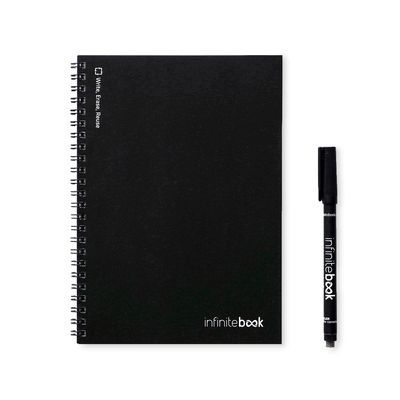 Libreta A5 con anillas a juego Negro