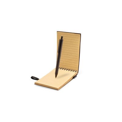 Libreta con bolígrafo en fibra de café