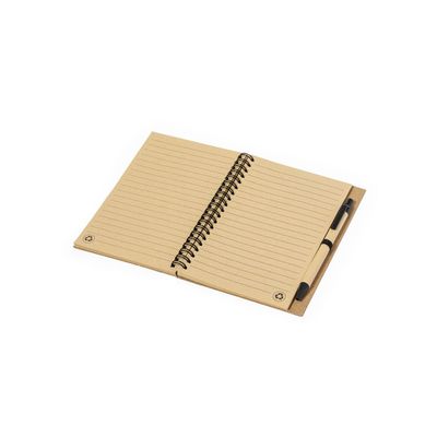 Libreta corcho con bolígrafo reciclado