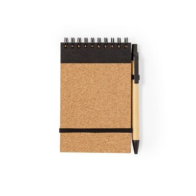 Libreta Anillas Corcho 80 Hojas y Boli Neg
