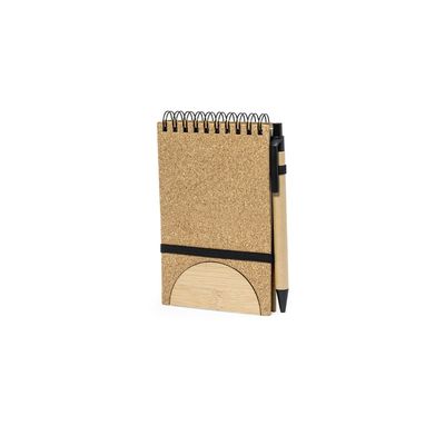 Libreta de corcho con soporte para smartphone