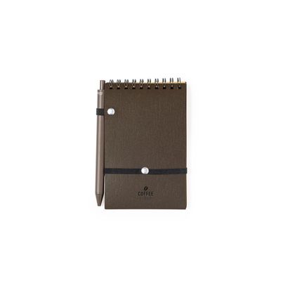 Libreta con bolígrafo en fibra de café