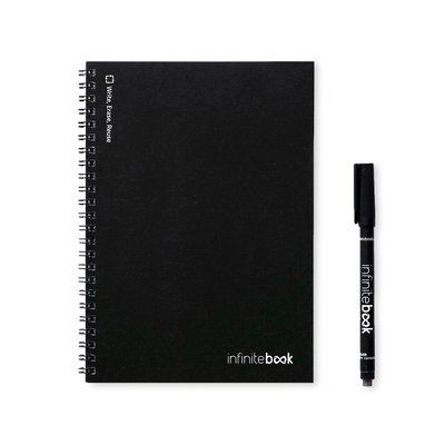 Libreta A5 con anillas a juego Negro