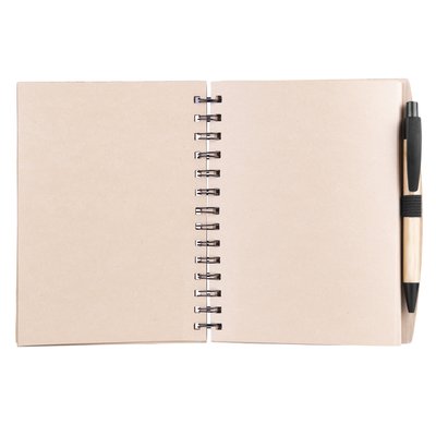 Libreta A5 Bambú 70H Lisas + Bolígrafo