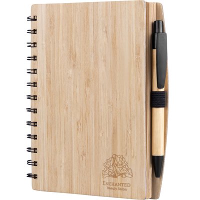 Libreta A5 Bambú 70H Lisas + Bolígrafo