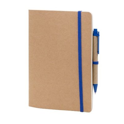 Libreta A5 Cartón 60 Hojas y Bolígrafo Azul