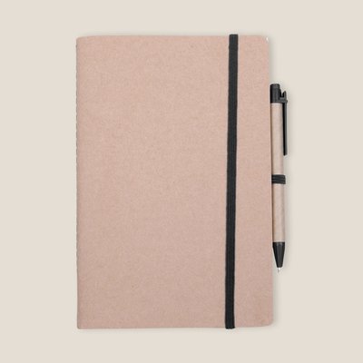 Libreta A5 Cartón 60 Hojas y Bolígrafo