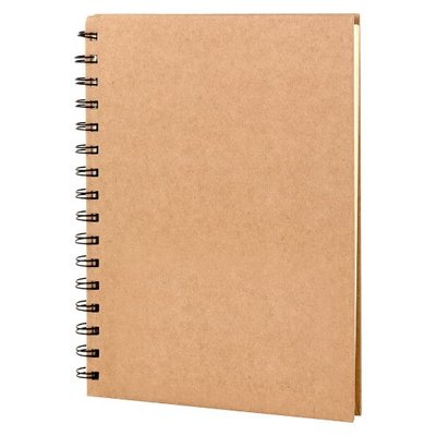 Libreta A5 Cartón 80H Crema Lisas Natural