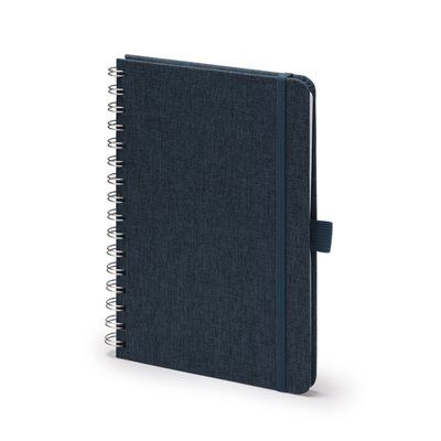 Libreta A5 de doble espiral y banda elástica