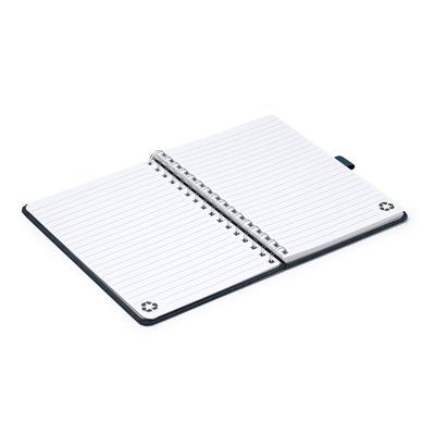 Libreta A5 de doble espiral y banda elástica