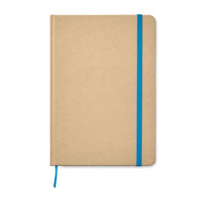 Libreta A5 Eco con Marcapáginas y Elástico de Color Azul