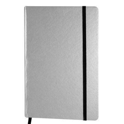 Libreta A5 Metalizada y 80H Lisas Borde Negro PT