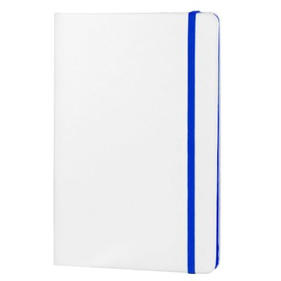 Libreta A5 PU Blanca con Goma Color AZ